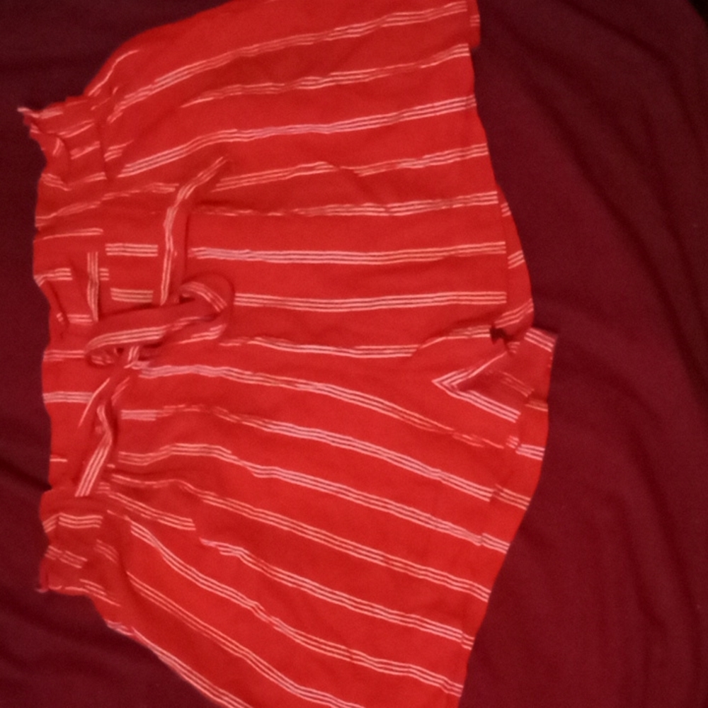 Ambiance apparel , L ,Red with white stripes
